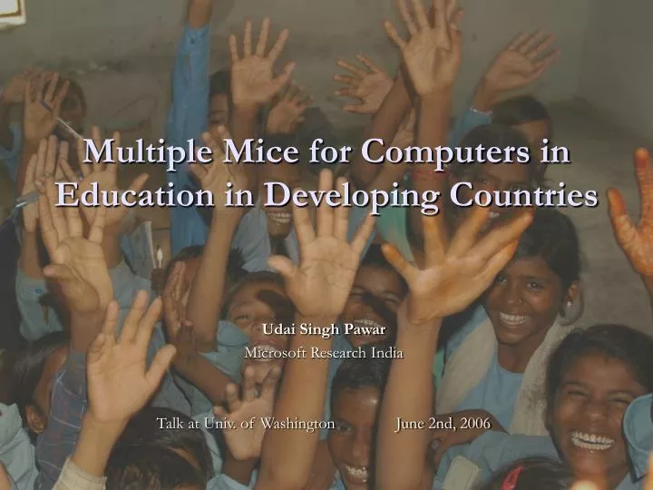multiple mice for computers in education in developing countries