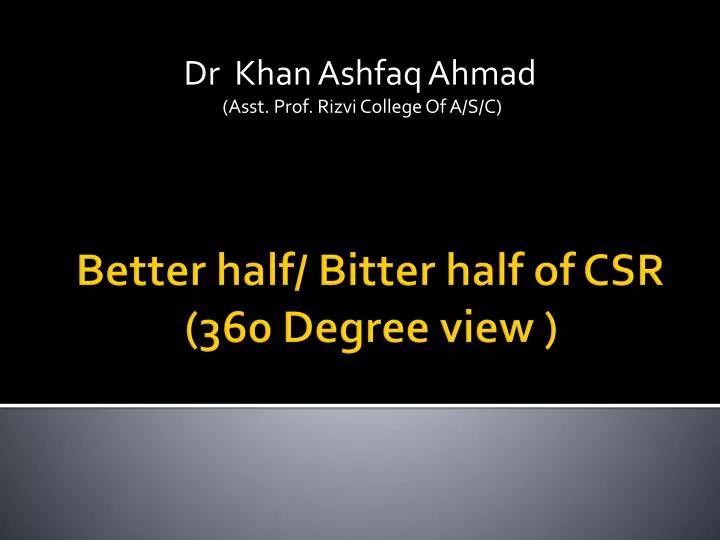 dr khan ashfaq ahmad asst prof rizvi college of a s c