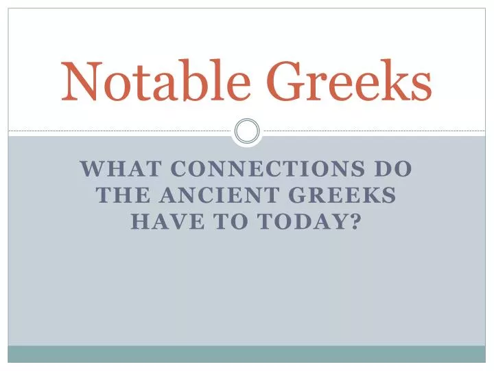 notable greeks