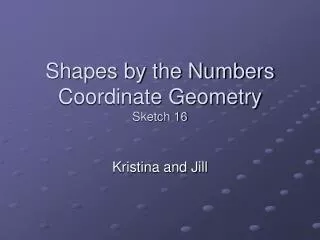 Shapes by the Numbers Coordinate Geometry Sketch 16