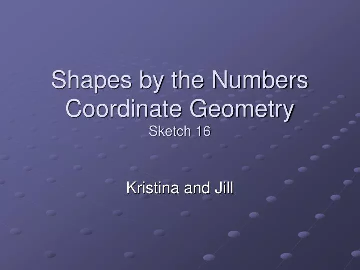 shapes by the numbers coordinate geometry sketch 16
