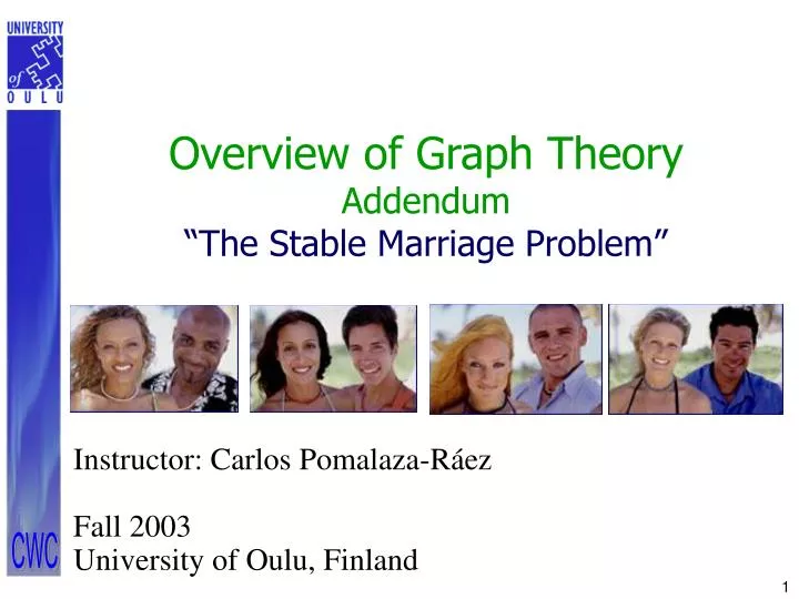overview of graph theory addendum the stable marriage problem