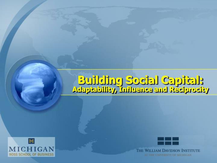 building social capital adaptability influence and reciprocity