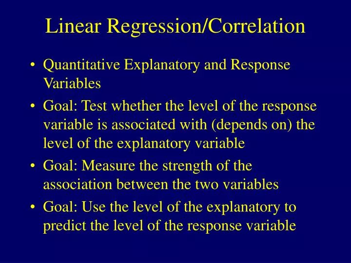 linear regression correlation
