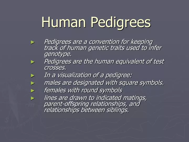 human pedigrees