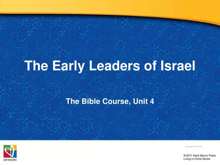 the early leaders of israel