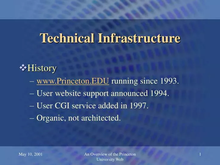 technical infrastructure