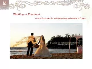 Wedding at Katathani