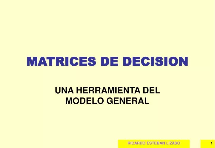 matrices de decision