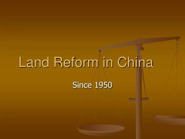 land reform in china