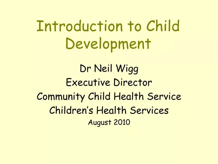 introduction to child development