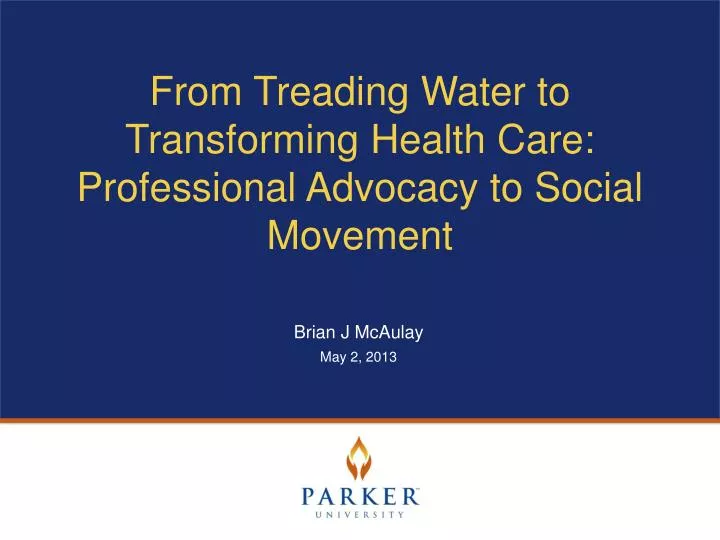 from treading water to transforming health care professional advocacy to social movement