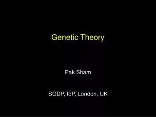 Genetic Theory