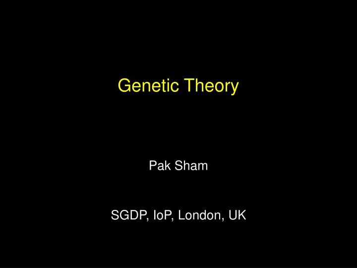 genetic theory