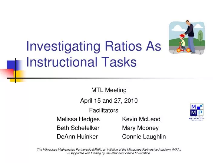 investigating ratios as instructional tasks
