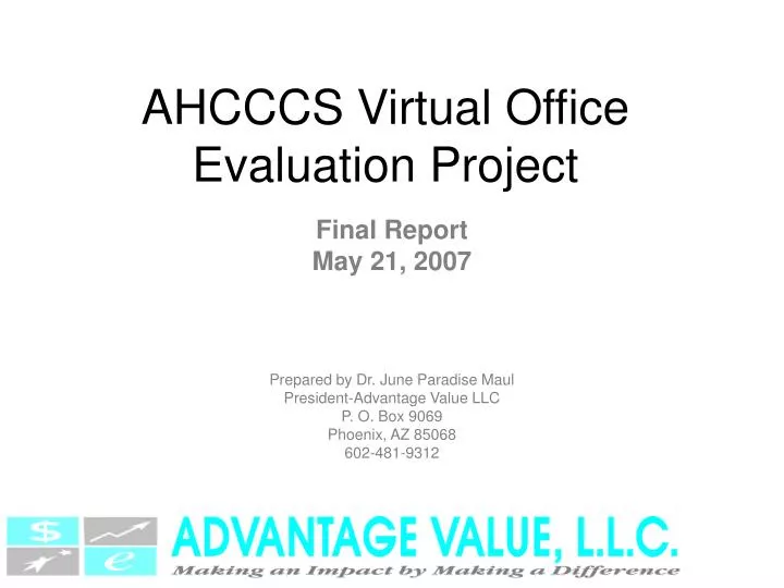ahcccs virtual office evaluation project