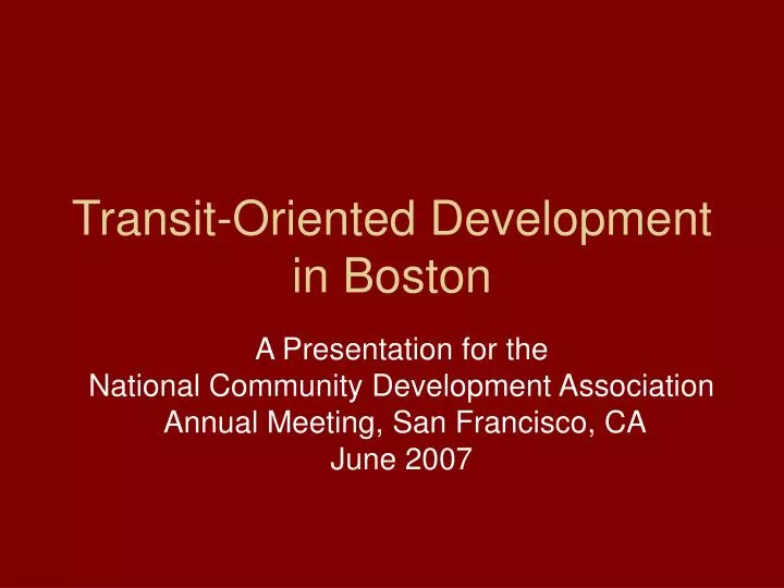 transit oriented development in boston