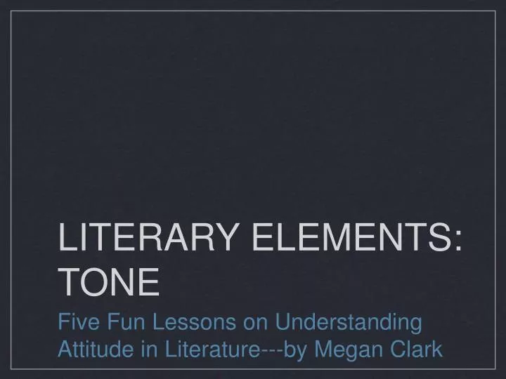 literary elements tone