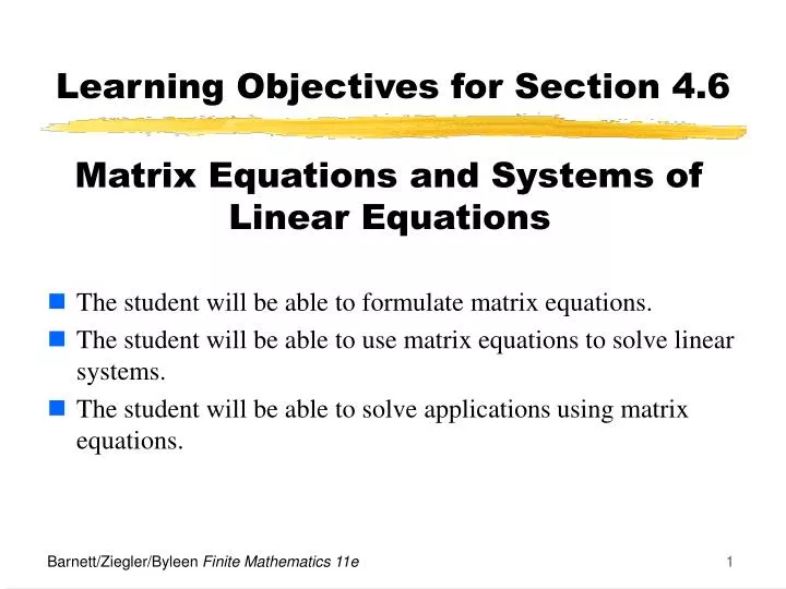 learning objectives for section 4 6