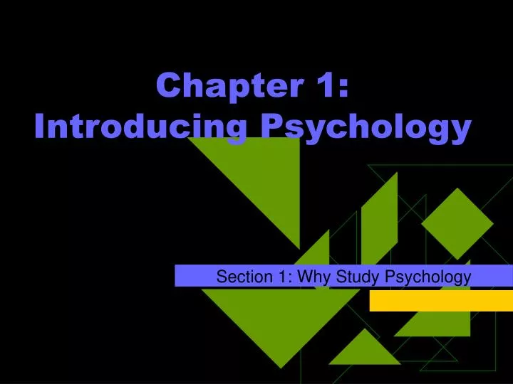chapter 1 introducing psychology