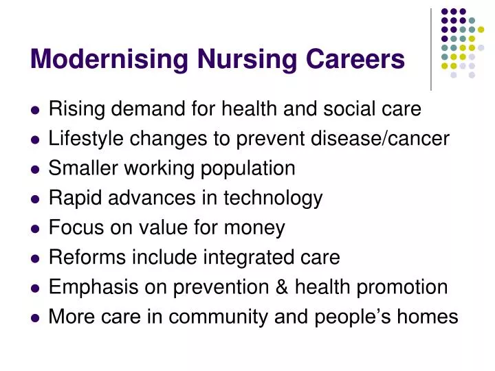 modernising nursing careers