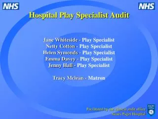Hospital Play Specialist Audit