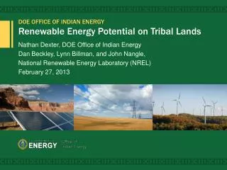 Renewable Energy Potential on Tribal Lands