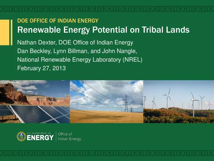renewable energy potential on tribal lands