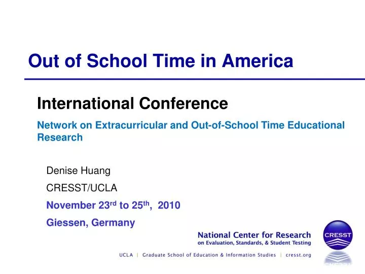 out of school time in america