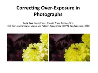 Correcting Over-Exposure in Photographs