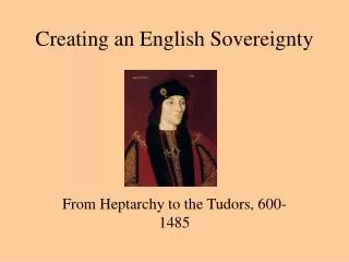 Creating an English Sovereignty