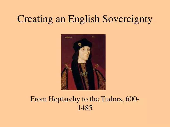 creating an english sovereignty