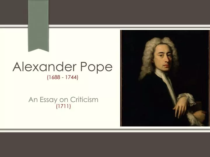 an essay on criticism 1711