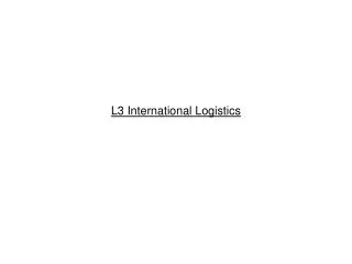L3 International Logistics