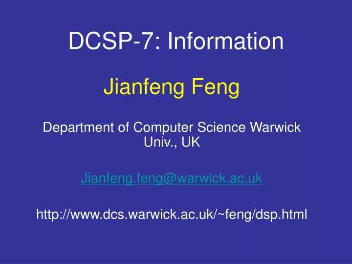 dcsp 7 information