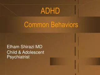 ADHD Common Behaviors