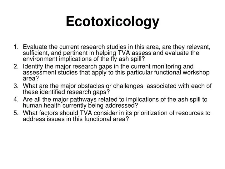 ecotoxicology