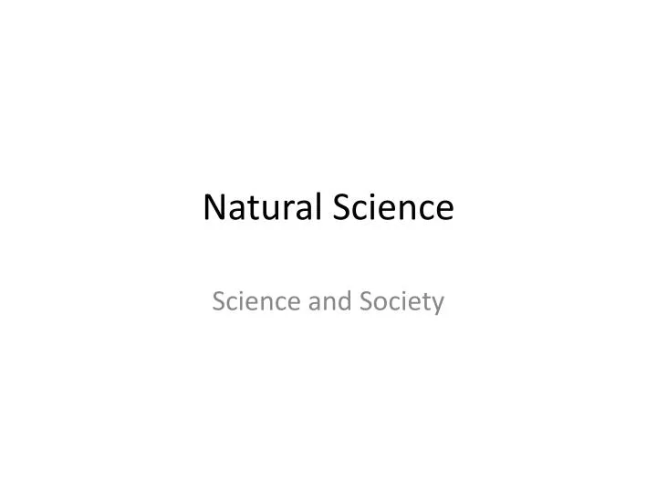 natural science