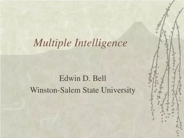 multiple intelligence