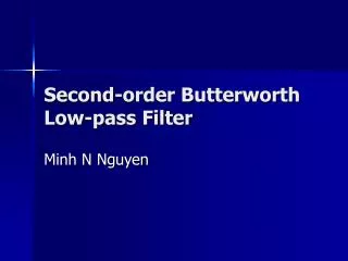 Second-order Butterworth Low-pass Filter