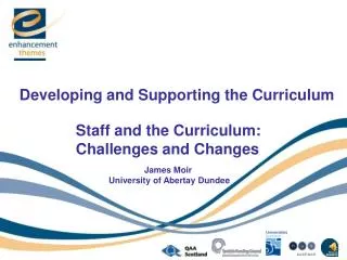 Developing and Supporting the Curriculum