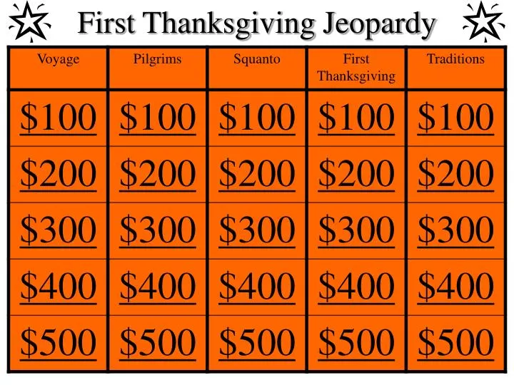 first thanksgiving jeopardy