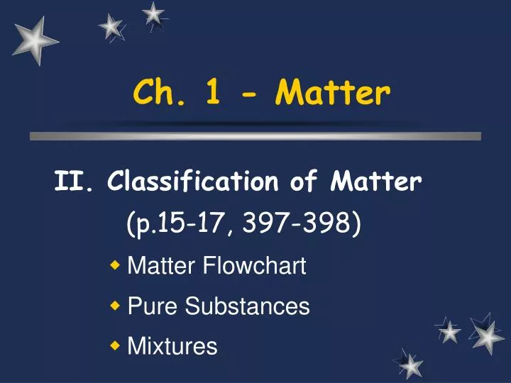 ch 1 matter