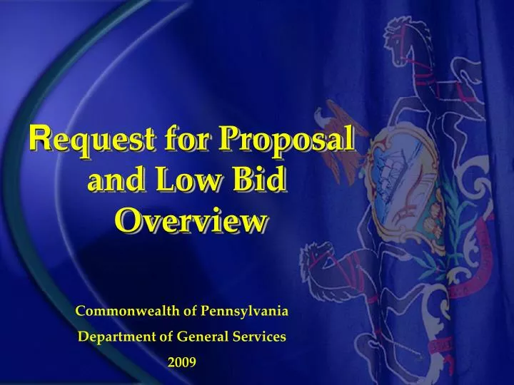 r equest for proposal and low bid overview