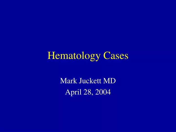 hematology cases