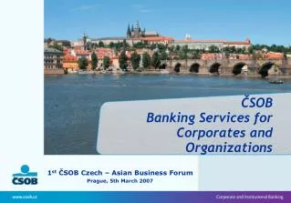 ?SOB Banking Services for Corporates and Organizations