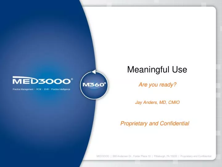 meaningful use are you ready jay anders md cmio