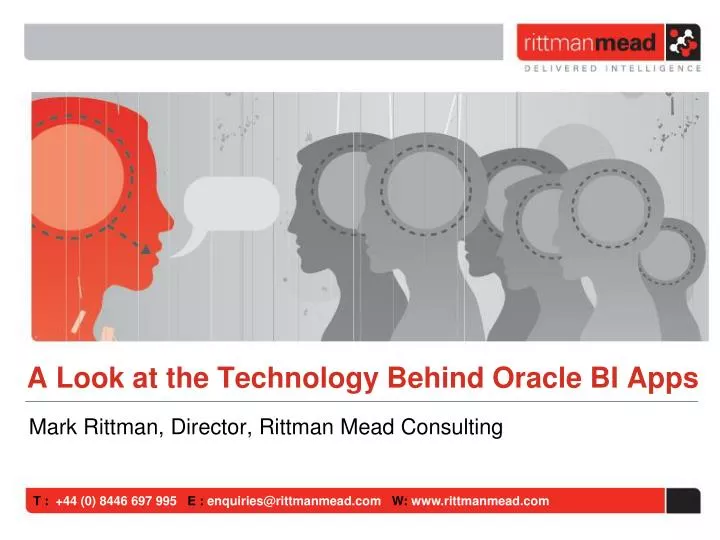 a look at the technology behind oracle bi apps