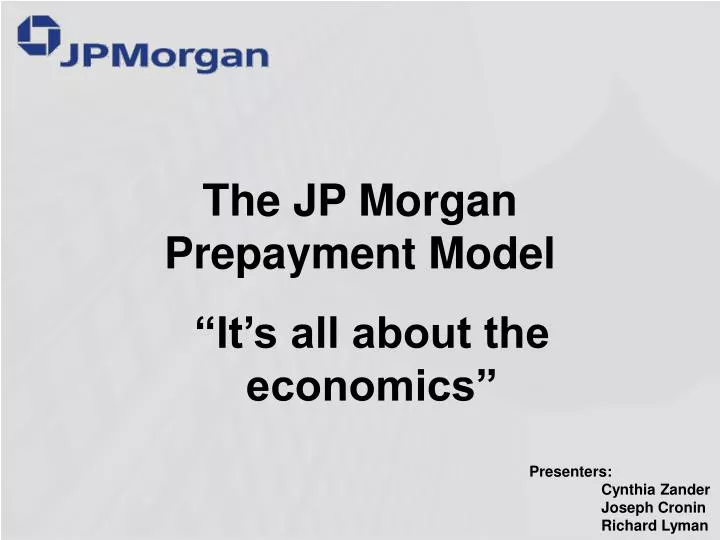 the jp morgan prepayment model