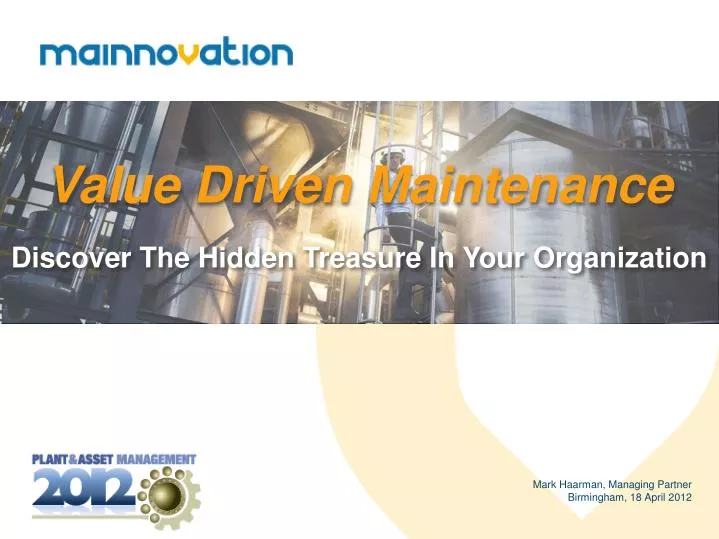 value driven maintenance